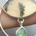 Load image into Gallery viewer, OOAK Healing Tears silver pendant #2 • Dendritic Opal &amp; Kyanite (ready to ship)
