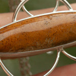 Afbeelding in Gallery-weergave laden, OOAK Healing Tears silver pendant #3 • Fossil coral &amp; Kyanite (ready to ship)
