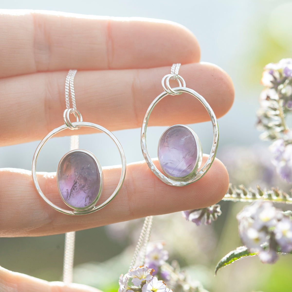 Mae Silberanhänger Unikat #23 • Amethyst (Versandbereit)
