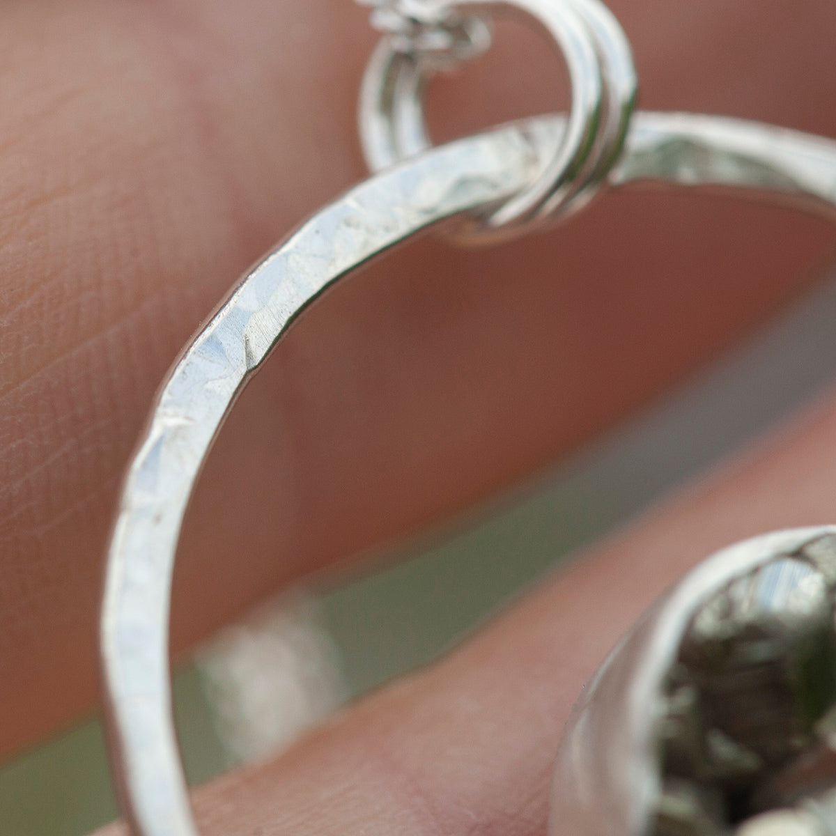 OOAK Mae pendant in silver #29 • Druzy Pyrite (Ready to ship)