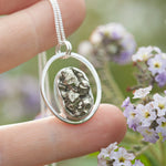 Cargar imagen en el visor de la galería, OOAK Mae pendant in silver #30 • Druzy Pyrite (Ready to ship)
