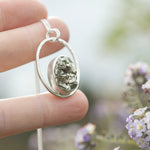 Charger l&#39;image dans la galerie, OOAK Mae pendant in silver #31 • Druzy Pyrite (Ready to ship)
