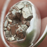 Charger l&#39;image dans la galerie, OOAK Mae pendant in silver #31 • Druzy Pyrite (Ready to ship)
