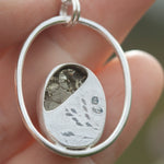 Charger l&#39;image dans la galerie, OOAK Mae pendant in silver #31 • Druzy Pyrite (Ready to ship)

