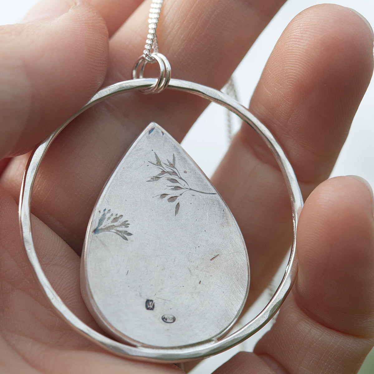 OOAK Mae pendant in silver #36 • rough Labradorite (Ready to ship)