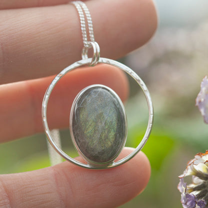 OOAK Mae pendant in silver #45 • Labradorite (Ready to ship)