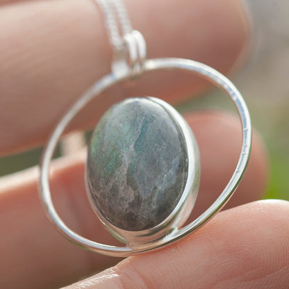 OOAK Mae pendant in silver #45 • Labradorite (Ready to ship)