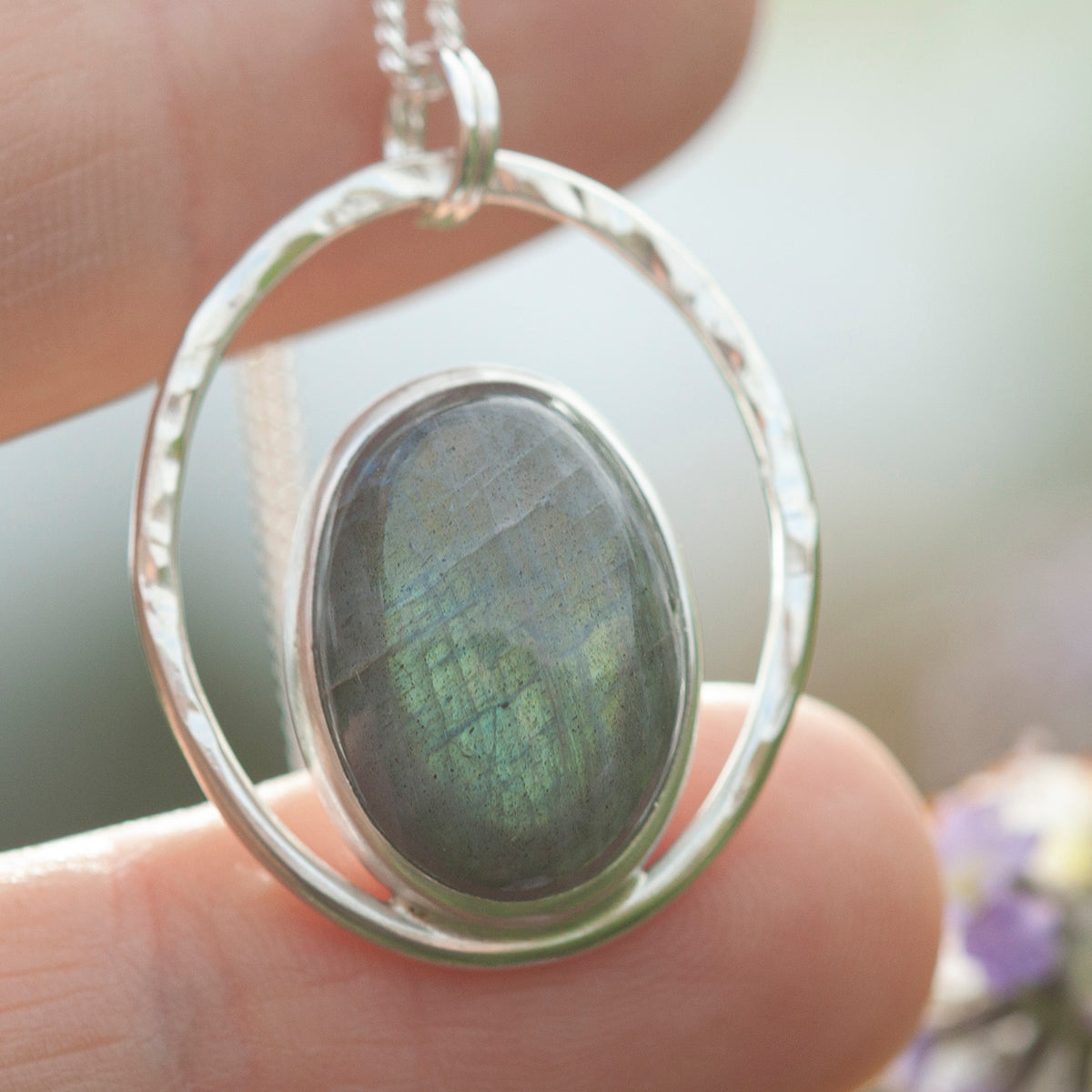 OOAK Mae pendant in silver #46 • Labradorite (Ready to ship)