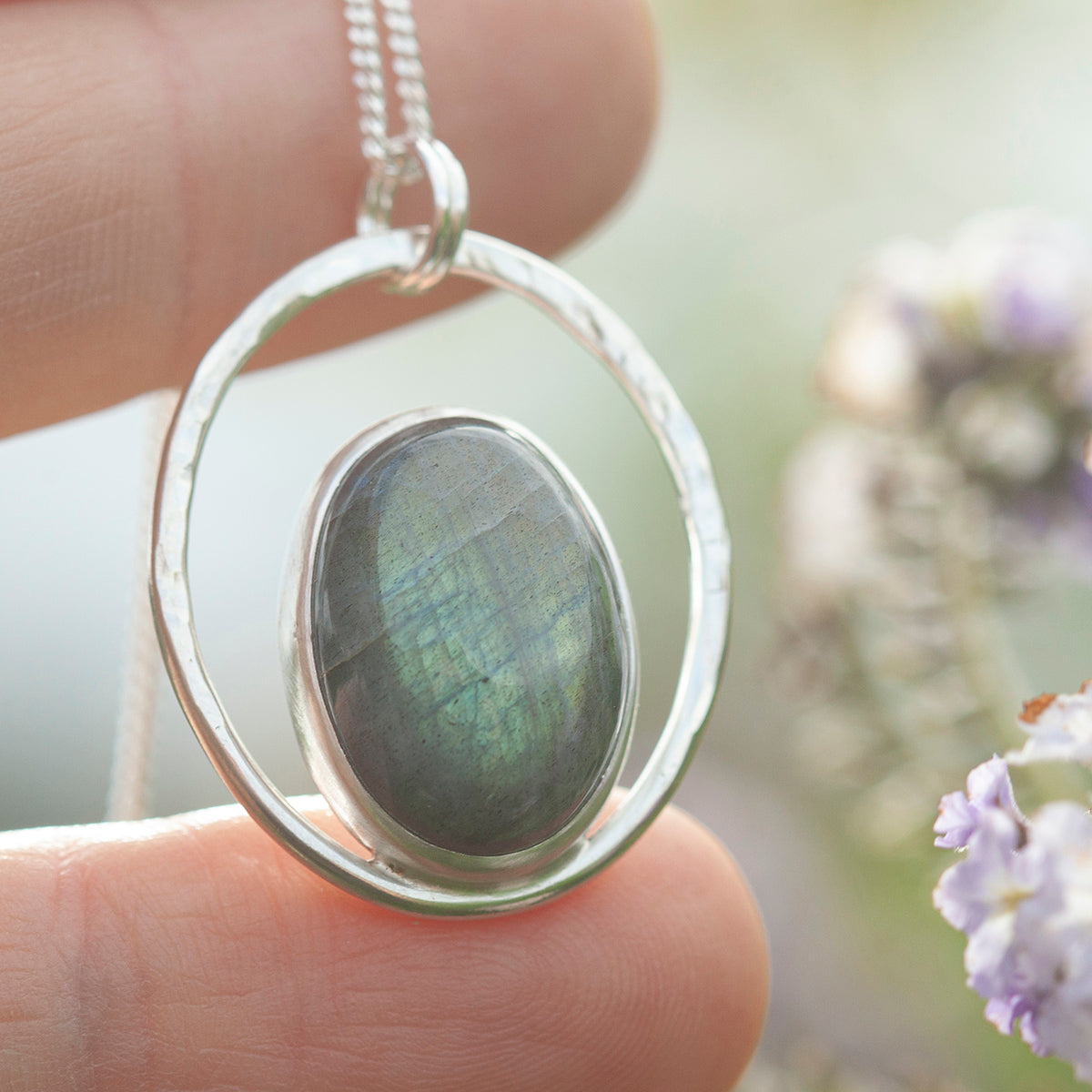 OOAK Mae pendant in silver #46 • Labradorite (Ready to ship)