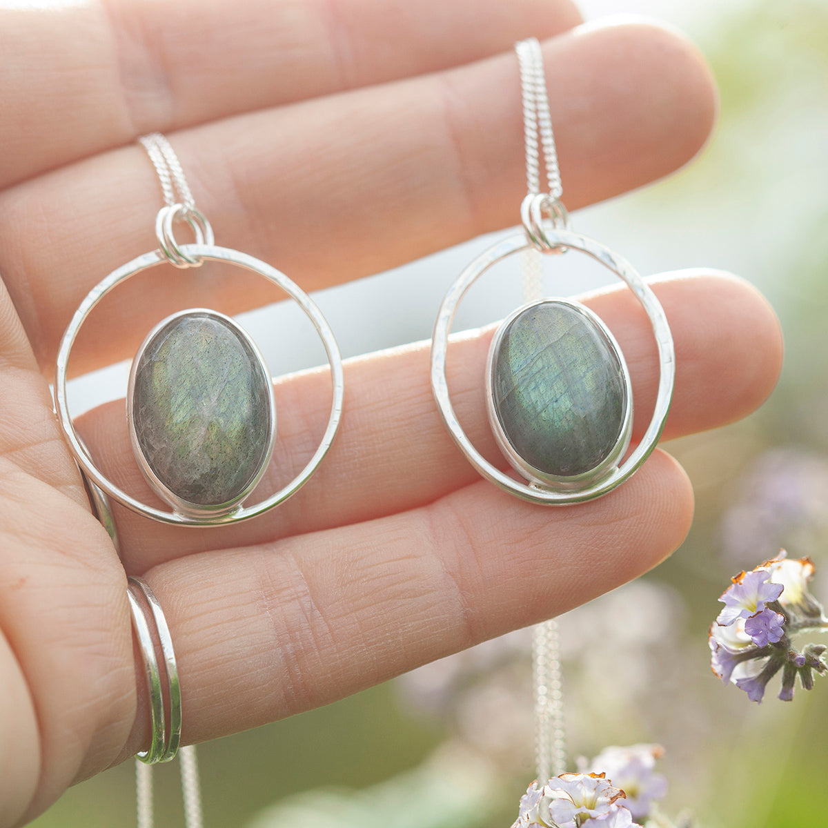 OOAK Mae pendant in silver #45 • Labradorite (Ready to ship)
