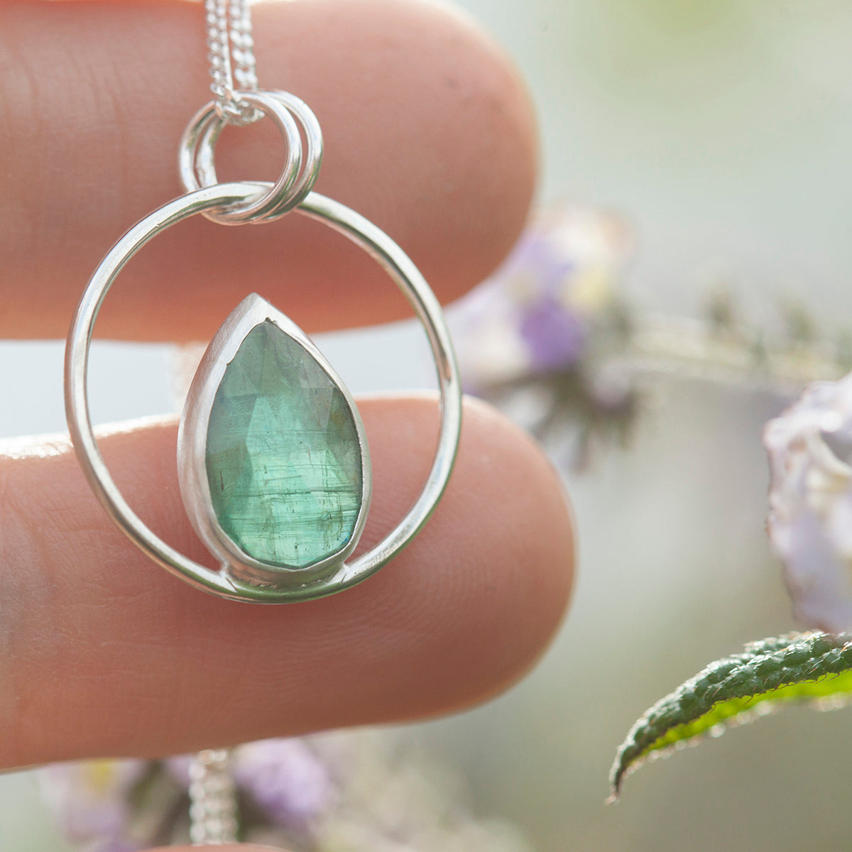 OOAK Mae pendant in silver #14 • Kyanite  (Ready to ship)