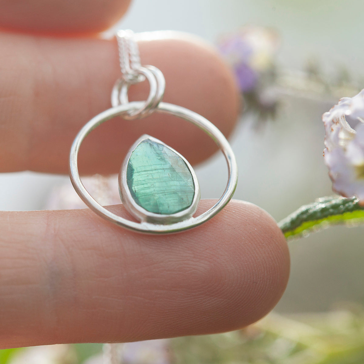 OOAK Mae pendant in silver #14 • Kyanite  (Ready to ship)