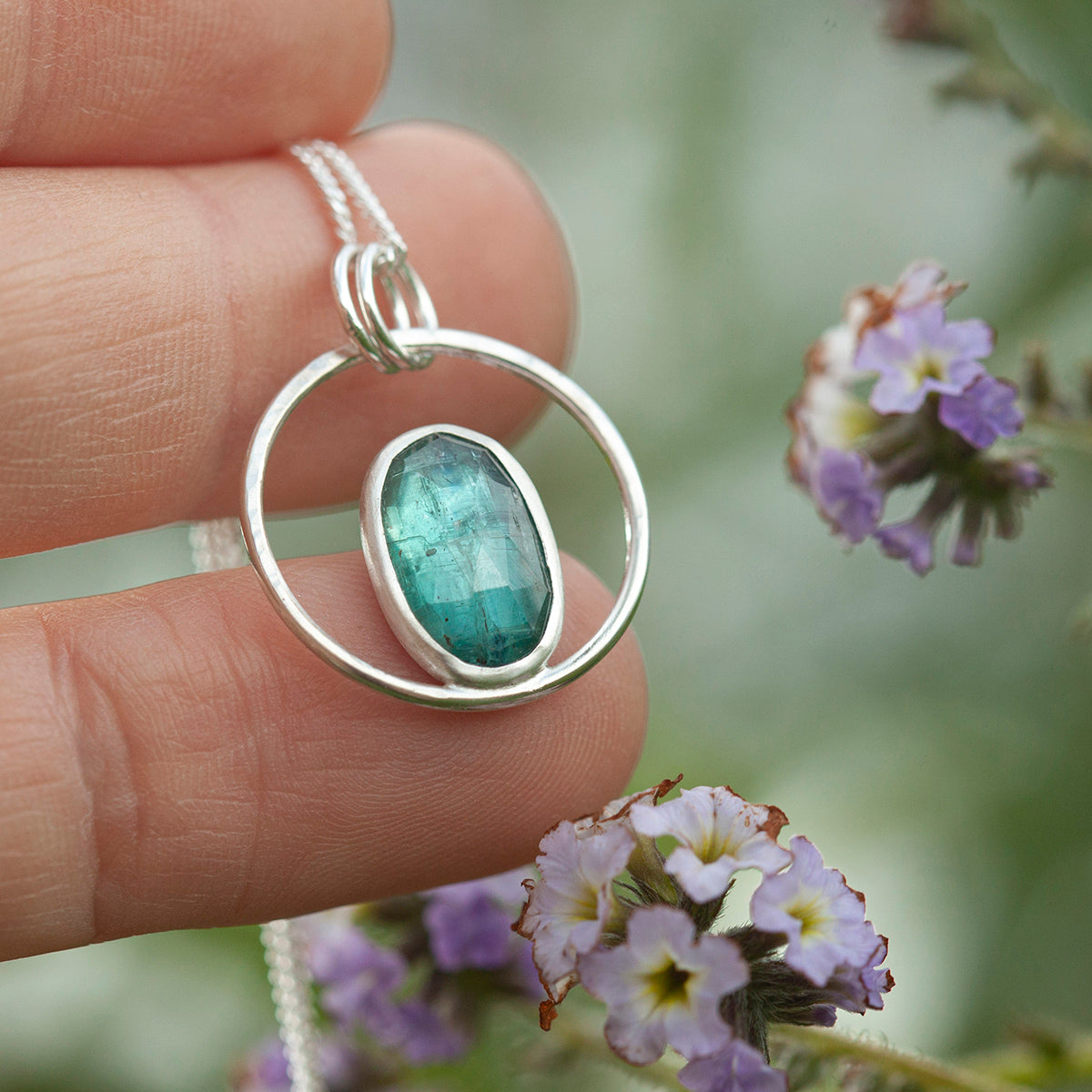 OOAK Mae pendant in silver #12 • Kyanite  (Ready to ship)