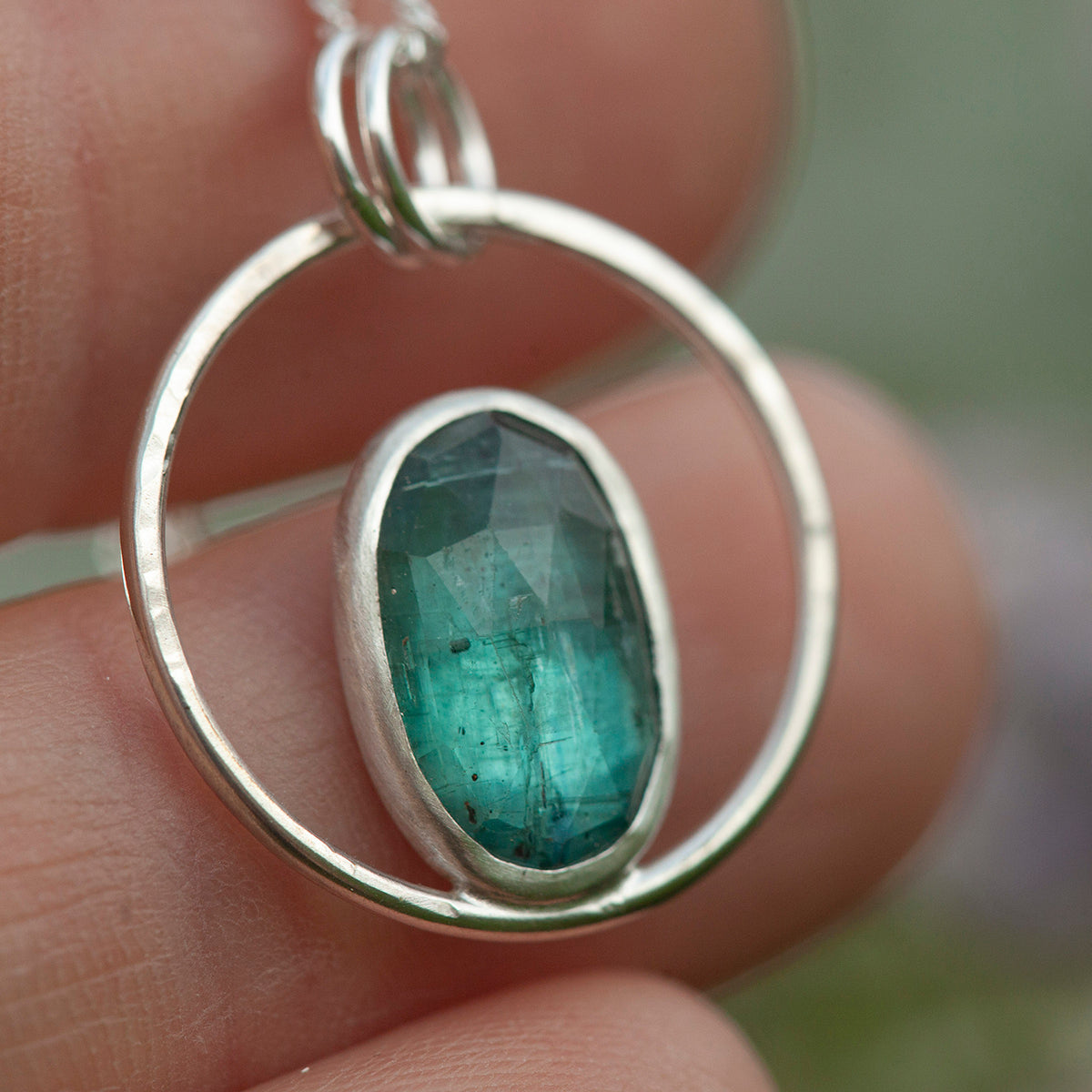 OOAK Mae pendant in silver #12 • Kyanite  (Ready to ship)