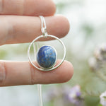 Afbeelding in Gallery-weergave laden, OOAK Mae pendant in silver # 3 • lapis lazuli  (Ready to ship)
