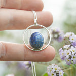 Afbeelding in Gallery-weergave laden, OOAK Mae pendant in silver # 3 • lapis lazuli  (Ready to ship)

