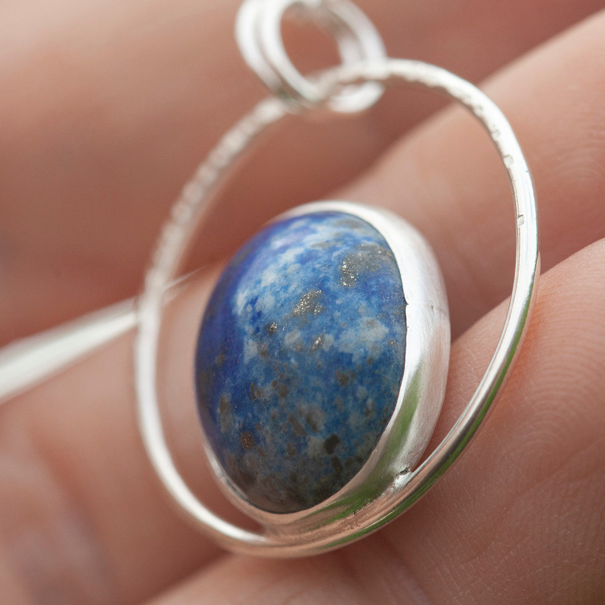OOAK Mae pendant in silver # 3 • lapis lazuli  (Ready to ship)