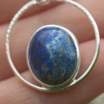 Afbeelding in Gallery-weergave laden, OOAK Mae pendant in silver # 3 • lapis lazuli  (Ready to ship)

