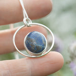 Afbeelding in Gallery-weergave laden, OOAK Mae pendant in silver #4 • lapis lazuli  (Ready to ship)
