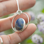 Afbeelding in Gallery-weergave laden, OOAK Mae pendant in silver #4 • lapis lazuli  (Ready to ship)

