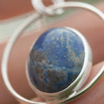 Afbeelding in Gallery-weergave laden, OOAK Mae pendant in silver #4 • lapis lazuli  (Ready to ship)
