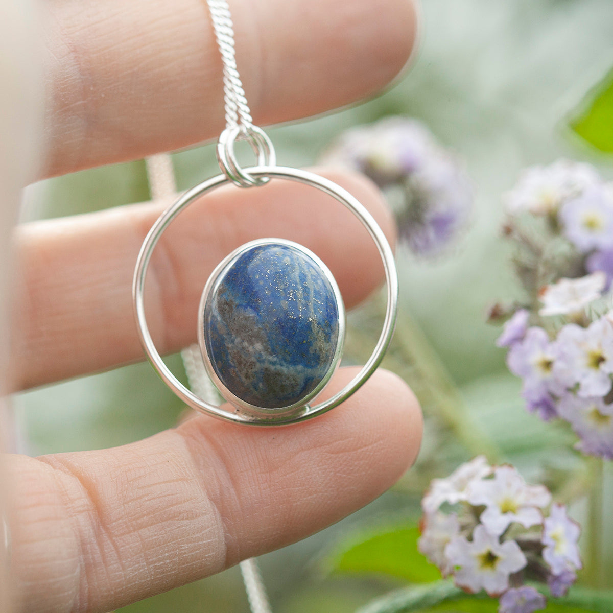 OOAK Mae pendant in silver #4 • lapis lazuli  (Ready to ship)