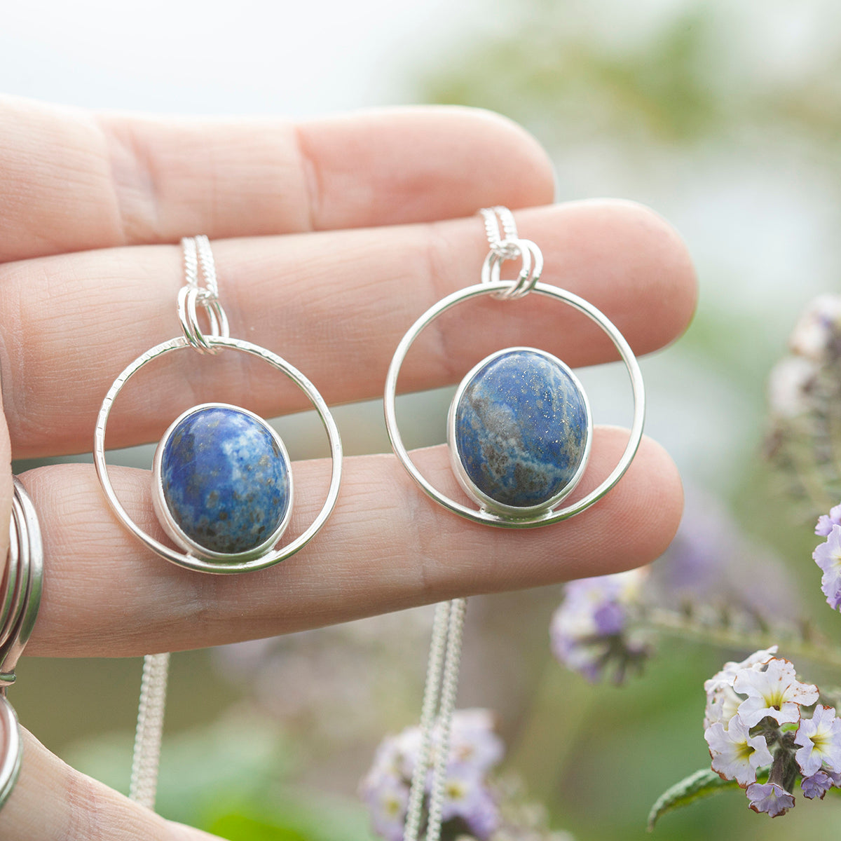 OOAK Mae pendant in silver # 3 • lapis lazuli  (Ready to ship)