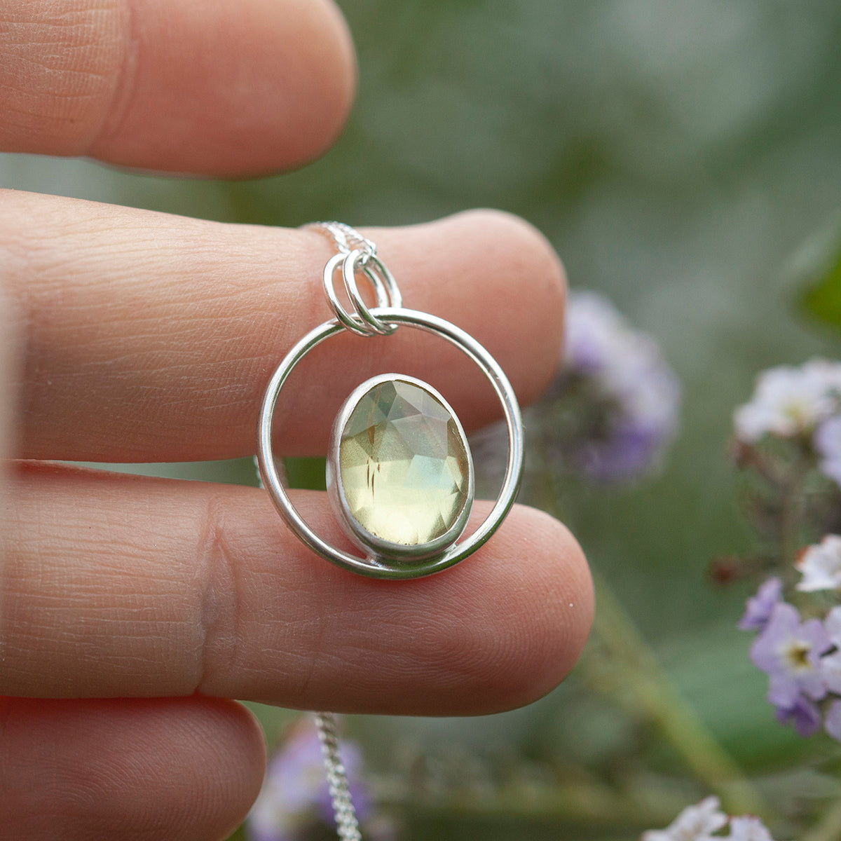 Pièce unique Pendentif Mae en argent #5 • quartz citron  (prêt à expédier)
