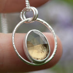 Afbeelding in Gallery-weergave laden, OOAK Mae pendant in silver #6 • lemon quartz  (Ready to ship)
