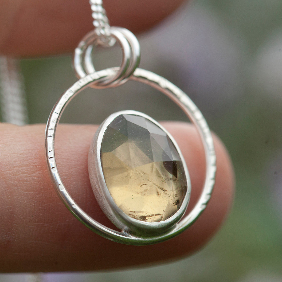 OOAK Mae pendant in silver #6 • lemon quartz  (Ready to ship)