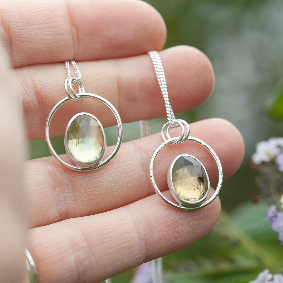 OOAK Mae pendant in silver #6 • lemon quartz  (Ready to ship)