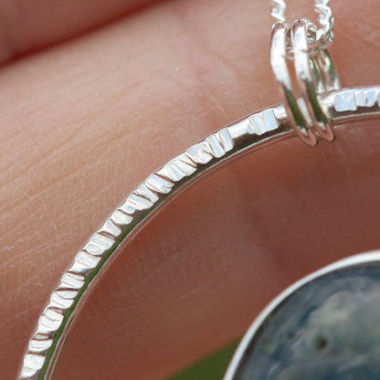 OOAK Mae pendant in silver #52 • Moss Agate (Ready to ship)