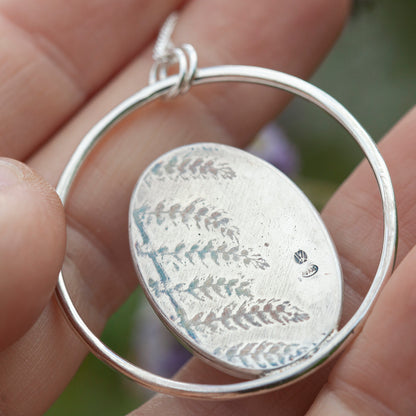 OOAK Mae pendant in silver #52 • Moss Agate (Ready to ship)
