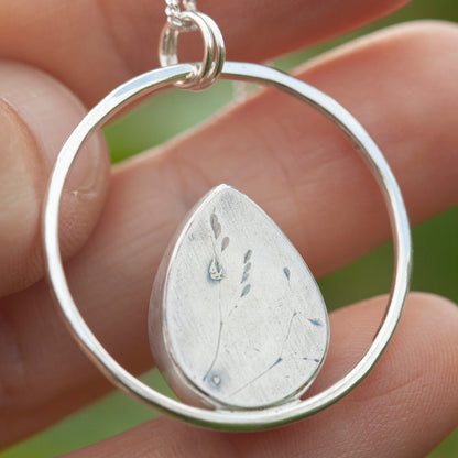 OOAK Mae pendant in silver #25 • Pink Moonstone (Ready to ship)