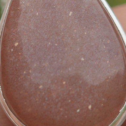 Colgante Mae de plata pieza única #26 • Piedra de luna rosa (Listo para enviar)