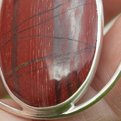 OOAK Mae pendant in silver #28 • Red Jasper (Ready to ship)