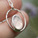 Afbeelding in Gallery-weergave laden, OOAK Mae pendant in silver #22 • Rose Quartz (Ready to ship)
