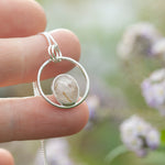 Afbeelding in Gallery-weergave laden, OOAK Mae pendant in silver #7 • Rutilated quartz  (Ready to ship)
