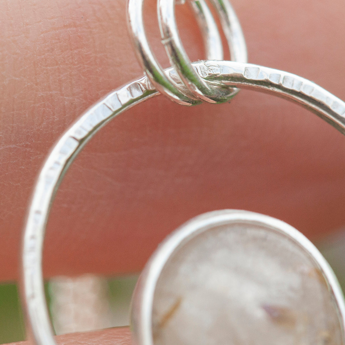 OOAK Mae pendant in silver #7 • Rutilated quartz  (Ready to ship)