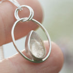 Afbeelding in Gallery-weergave laden, OOAK Mae pendant in silver #9 • Rutilated quartz  (Ready to ship)
