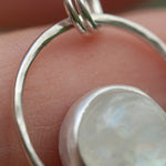 Afbeelding in Gallery-weergave laden, OOAK Mae pendant in silver #20 • White Labradorite ~ Rainbow Moonstone  (Ready to ship)
