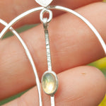 Afbeelding in Gallery-weergave laden, OOAK Selaya silver earrings #3 • leaf, Lemon quartz &amp; Opal  (ready to ship)
