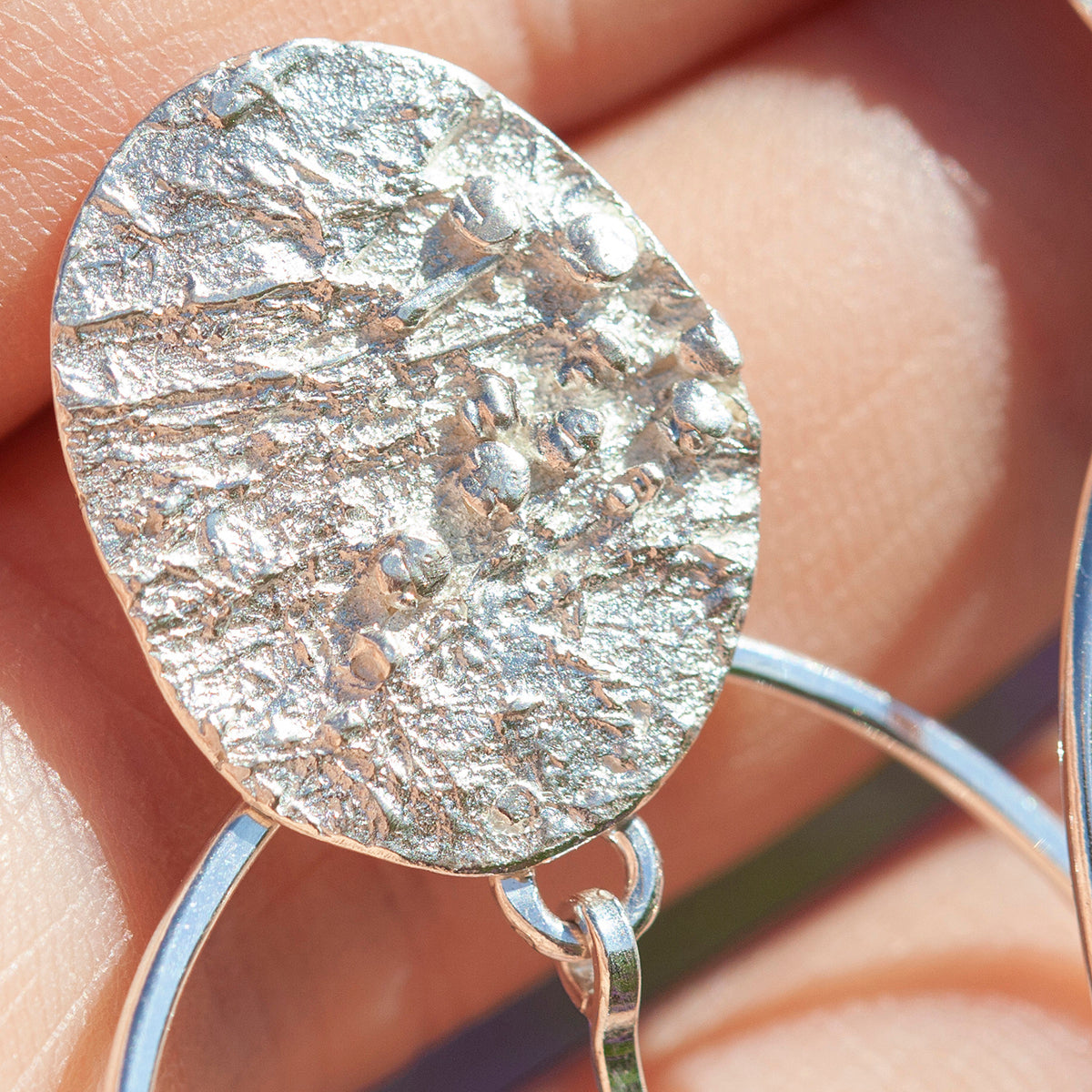 Pièce unique Boucles d'oreilles Selaya en argent #4 • quinoa & cyanite (prêt à expédier)