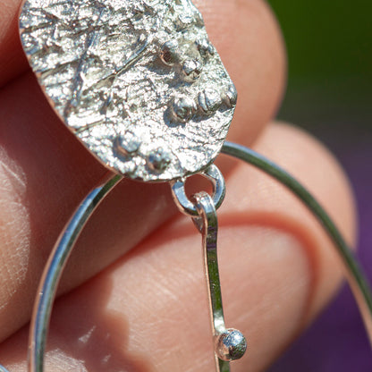 Pièce unique Boucles d'oreilles Selaya en argent #4 • quinoa & cyanite (prêt à expédier)