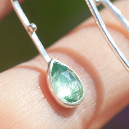 Pièce unique Boucles d'oreilles Selaya en argent #4 • quinoa & cyanite (prêt à expédier)