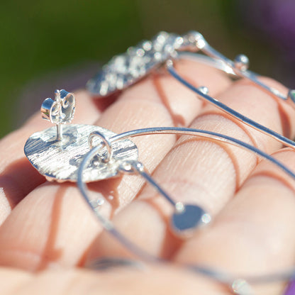 Pièce unique Boucles d'oreilles Selaya en argent #4 • quinoa & cyanite (prêt à expédier)