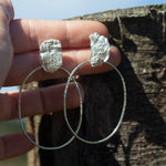Afbeelding in Gallery-weergave laden, OOAK Selaya silver earrings #5 • bark (ready to ship)
