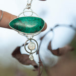 Load image into Gallery viewer, OOAK Aurae pendant #14 • Chrysocolla &amp; White Labradorite (ready to ship)
