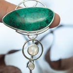 Load image into Gallery viewer, OOAK Aurae pendant #14 • Chrysocolla &amp; White Labradorite (ready to ship)
