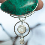 Load image into Gallery viewer, OOAK Aurae pendant #14 • Chrysocolla &amp; White Labradorite (ready to ship)
